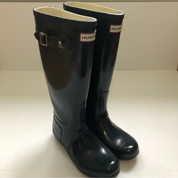 Hunter Shoes - ❌SOLD❌ Hunter Original Tall Gloss Navy Rainboots, Size 6M